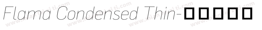 Flama Condensed Thin字体转换